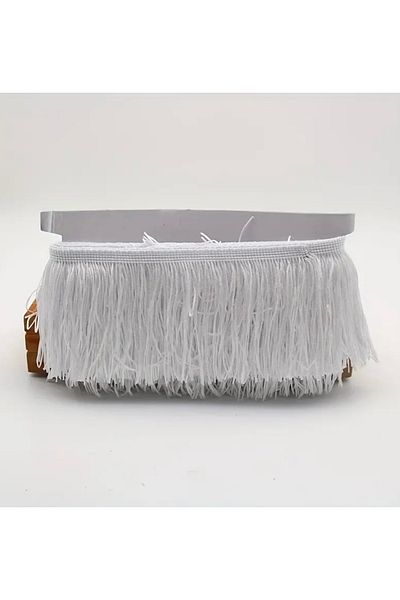 SavBrand Ciucuri plat alb de 15 cm - Accesoriu pentru panglică din dantelă decorată și cusut