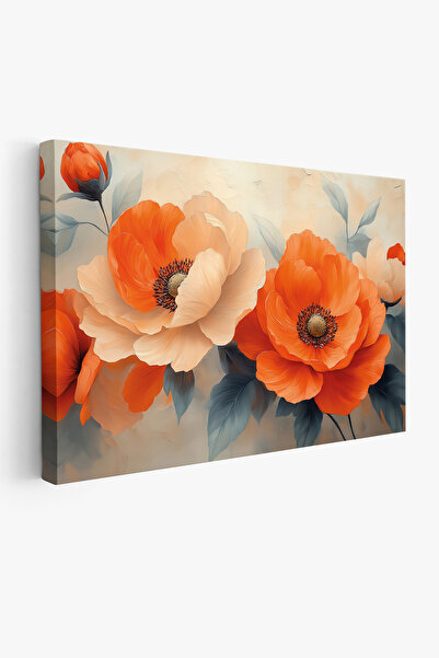 Arkeot Çiçek Melodisi Kanvas Duvar Tablosu Dekoratif Manzara Salon Oturma odası antre dekor Büyük