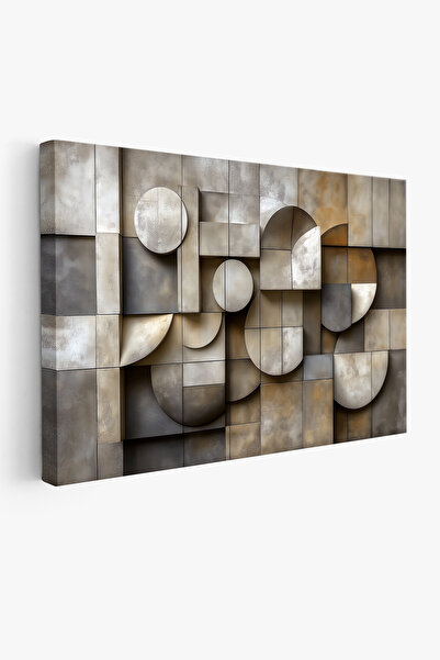 Arkeot Gölge Formlar Kanvas Duvar Tablosu Dekoratif Soyut Salon Oturma odası antre dekor Büyük