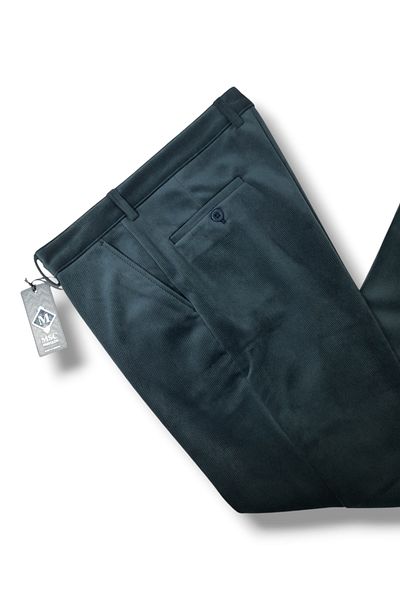 MSC Inner Face Fleece Thick Winter Regular Leg Classic Fit Velvet Pants Men