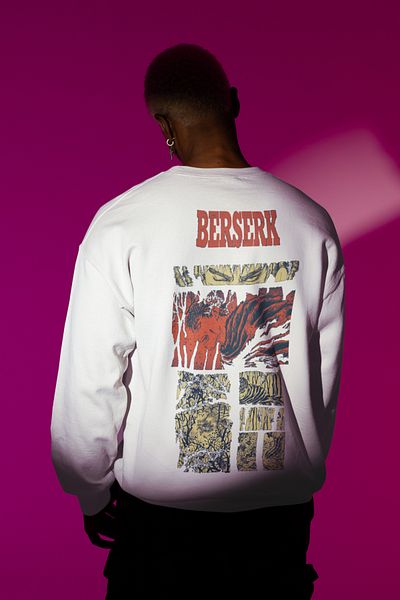 SEVBANO Berserk Anime Series Printed Unisex Oversize Sweatshirt