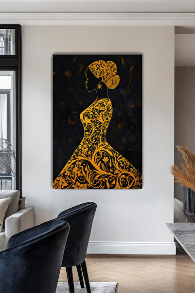 Arkeot Afrikalı Kadın Kanvas Duvar Tablosu Salon Ofis Güzellik salonu Kuaför ...