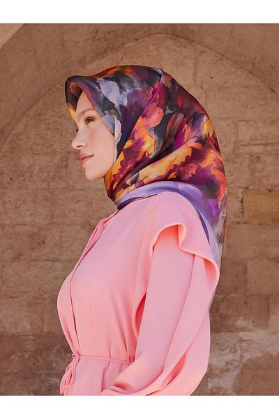 Armine Silk Scarf 2023/2024 Autumn and Winter - 9033d-32 - Tivil - Mystery Model