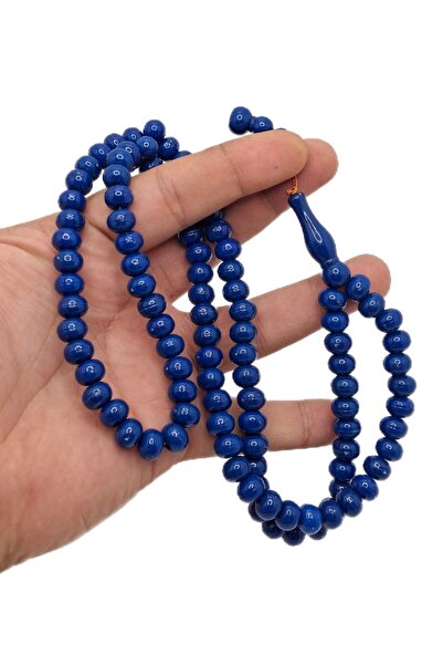 Han Ticarethane Mărgele de rugăciune cu tăiere cu sferă plată bleumarin 99