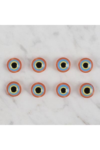 Hangora Loren Crafts Orange 8 Li Evil Eye Bead Buttons - 16