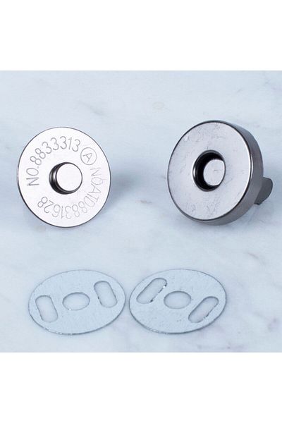 Hangora Loren Magnetic Matte Silver Metal 5-Piece Snap Set