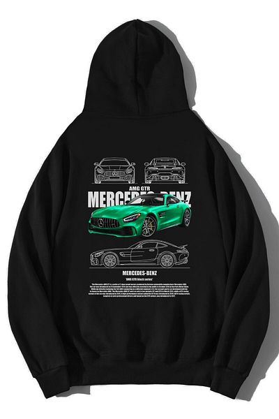 New Shine Mercedes Amg Gtr Унисекс голям суичър с качулка