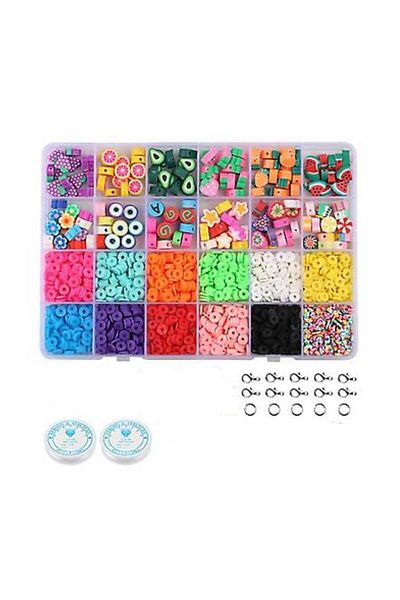 yiğit aksesuar Σετ Fimo Figure & Sequins Beads Σετ προμηθειών κατασκευής κοσμημάτων