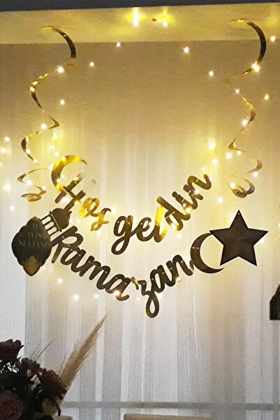 Azebu Ledli Hoşgeldin Ramazan Yazısı Işıklı Ramazan Süsleri