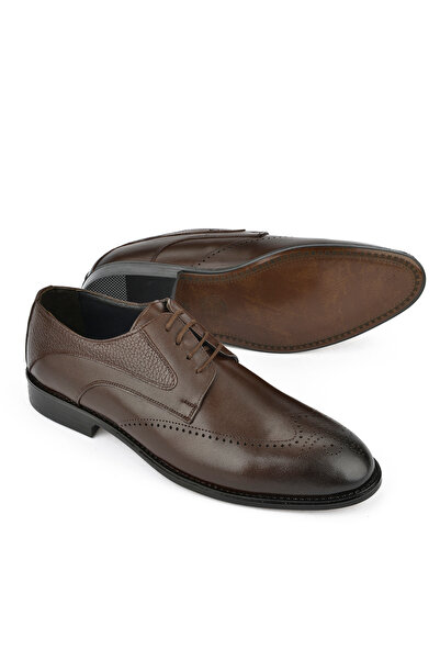 Ziya Ανδρικά Παπούτσια Classic από γνήσιο δέρμα - 15148Z836 Καφέ