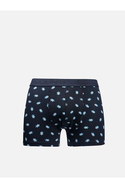 Colin's Modern Fit Printed Men's Navy Blue Boxers