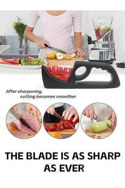 COOYA 4 In 1 Knife Sharpener,premium Durable With Lid,non Slip,use For Repair,polish,sharpen