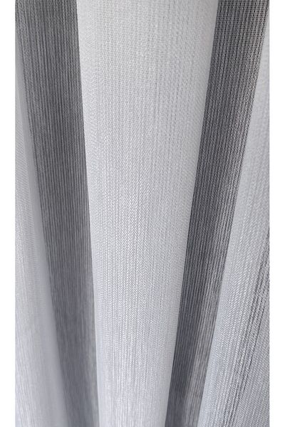 Yuka Ecru Organic Bamboo Tulle Curtain 1/3 Tight Pleat Wrinkle-Free Ironing Skirt Lead