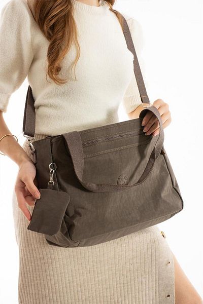 Baginn Geantă de umăr pentru femei, 33*28 cm, cu curea încrucișată, geantă de mesager, geantă de mână din material textil ușor, rezistent la apă
