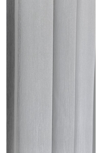 Yuka Ecru Organic Bamboo Tulle Curtain 1/3 Tight Pleat Wrinkle-Free Ironing Skirt Lead