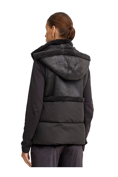 EA7 Regular Fit Sleeveless Hooded Black Vest