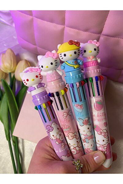 Hello Kitty çok renkli tükenmez kalem 1 adettir