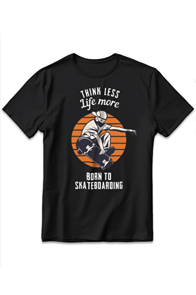 EZG Business BORNTOSKATEBOARD Μπλουζάκι Unisex Oversize - 100% Βαμβάκι, Διαπν...