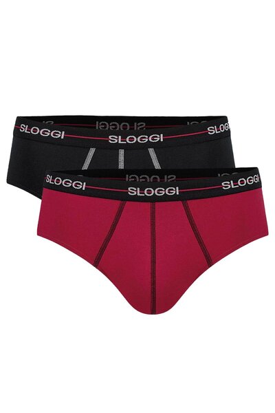 SLOGGI Herren Slips 2er Pack - Start midi C2P box, Baumwolle