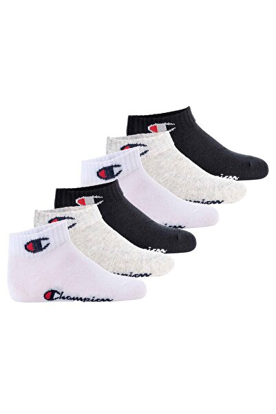 Champion Kinder Socken, 6er Pack - Quarter, Logo, einfarbig