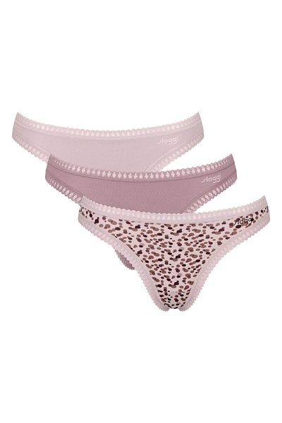 SLOGGI Damen Strings, 3er Pack - GO Crush String C3P, Unterhose, Stretch-Baumwolle