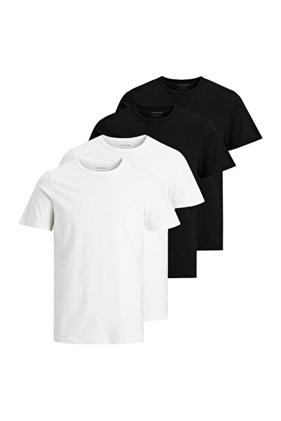 Jack & Jones JACK&JONES Herren T-Shirt, 4er Pack - JACBASIC CREW NECK TEE, Ku...