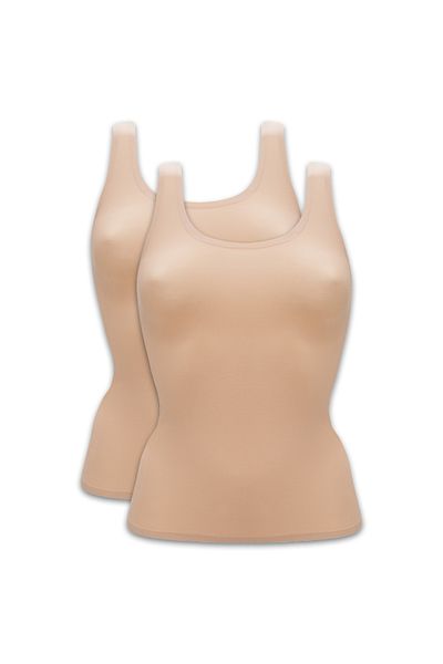 Chantelle Damen Top 2er Pack - Unterhemd, SoftStretch, nahtlos, Einheitsgröße 34-44