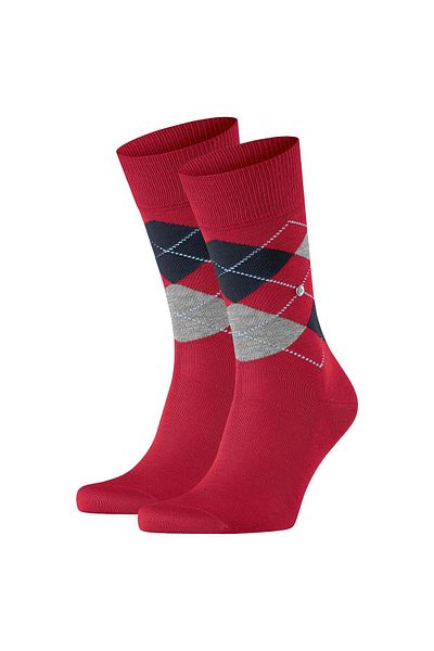 Burlington Herren Socken 2er Pack - Manchester, Rautenmuster, Bio-Baumwolle