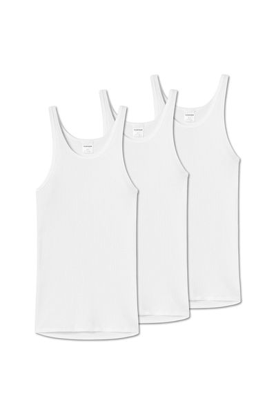 Schiesser Unterhemd 3er Pack - Original Doppelripp, Sport-Jacke, ärmellos