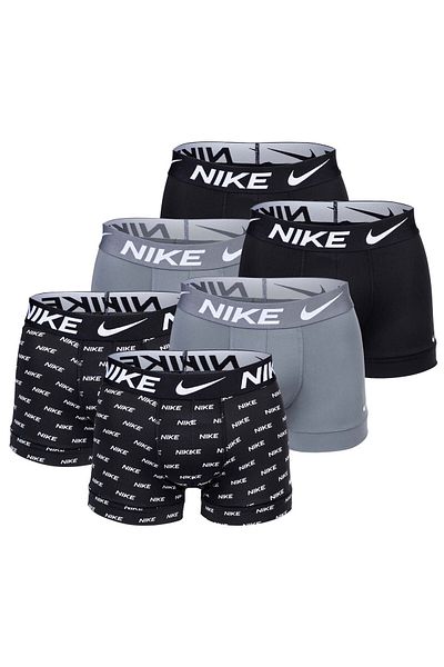 Nike Herren Boxer Shorts, 6er Pack - Trunks, Dri-Fit Micro, Logobund