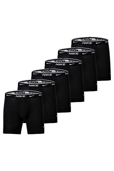 Nike Herren Boxer Shorts, 6er Pack - Boxers, Cotton Stretch, einfarbig