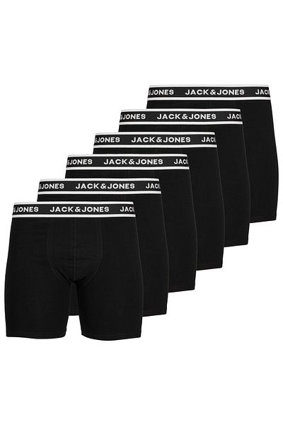 Jack & Jones JACK&JONES Herren Boxershorts, 6er Pack - JACSOLID, Baumwoll-Stretch, einfarbig