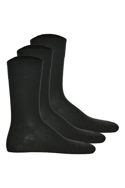 Hudson 3 Paar Herren Socken, Relax Cotton Strumpf, ohne Gummifäden, Einfarbig