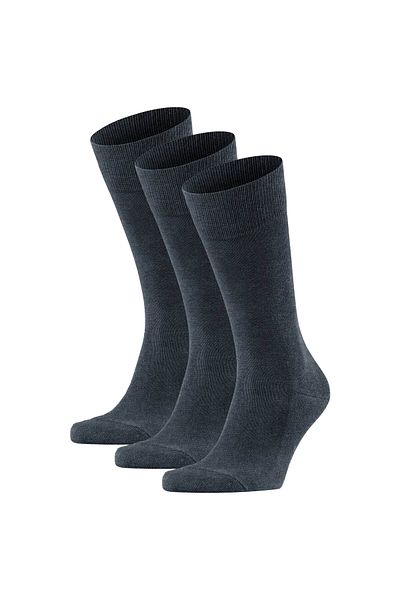 FALKE Herren Socken - 3er Pack Family SO, Allrounder Strümpfe, Uni, Baumwollmischung