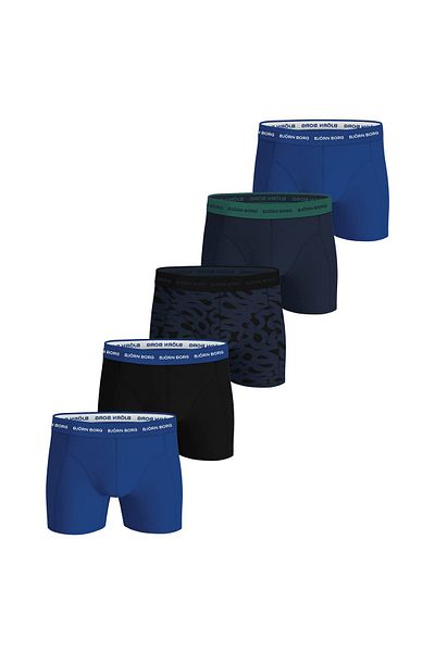 Björn Borg BJÖRN BORG Herren Boxershorts, 5er Pack - Cotton Stretch Boxer, Unterhose, Baumwolle, Logobund