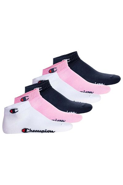 Champion Unisex Socken, 6er Pack - Quarter Socken, Basic, Logo