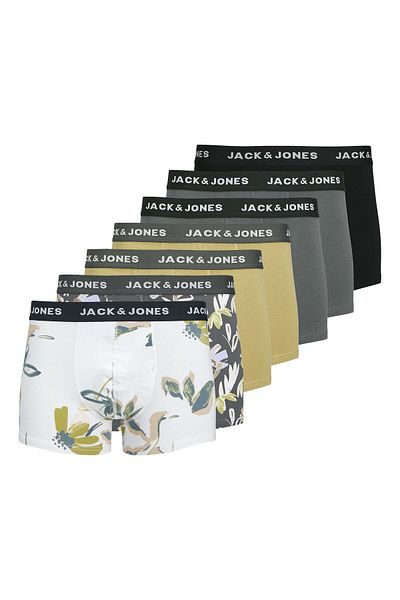 Jack & Jones JACK&JONES Herren Boxershorts, 7er Pack - JACABSTRACT TRUNKS 7 PACK, Baumwoll-Stretch