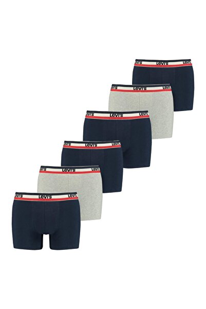 Levi's Herren Boxershorts, 6er-Pack – Sportbekleidung mit Logo, Stretch-Baumw...