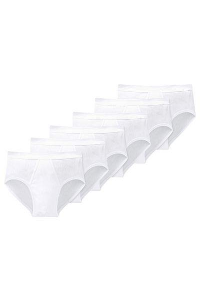 Schiesser Herren Slips 4er Pack - Doppelripp, Sportslip, Cotton Essentials