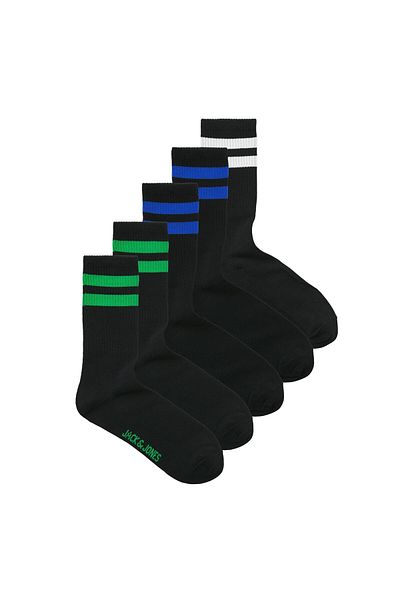 Jack & Jones JACK&JONES Herren Tennissocken,  5er Pack - JACDEHLI TENNIS SOCKS 5 PACK, One Size