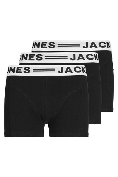 Jack & Jones JACK&JONES Jungen Boxershorts, 3er Pack - SENSE TRUNKS, Baumwoll-Stretch, Logobund