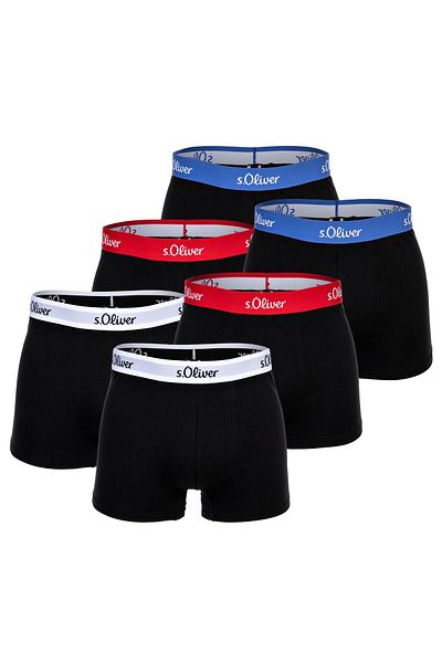 s.Oliver Herren Boxershorts, 6er Pack - Boxerbrief, Baumwoll-Stretch