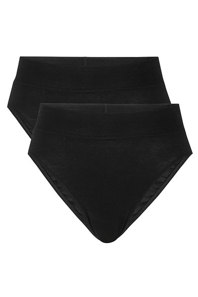 Calida Damen Slip, 2er Pack - Elastic, High Waist, Softbund, Single Jersey