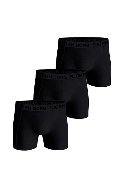 Björn Borg BJÖRN BORG Herren Boxershorts, 3er Pack - Cotton Stretch Trunks, Big Logo, Unterhose, Baumwolle