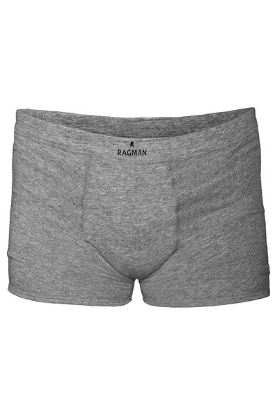 Ragman Herren Boxershorts, 4er Pack - Unterwäsche, Unterhose, Baumwollmischung, Logo, einfarbig
