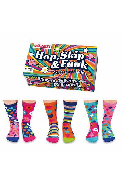United Oddsocks Kinder Socken, 6 individuelle Socken - Geschenkbox, Motivsocken