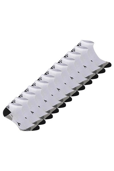 Diadora Unisex Sneaker Sportsocken, 12er Pack - Socken, Mehrfachpackung, Logo, Muster