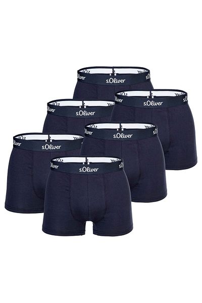 s.Oliver Herren Boxershorts, 6er Pack - Boxerbrief, Baumwoll-Stretch