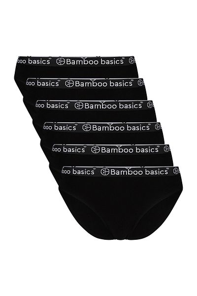 Bamboo Basics Damen Slips YARA, 6er Pack - Logo-Bund, atmungsaktiv, Single Jersey