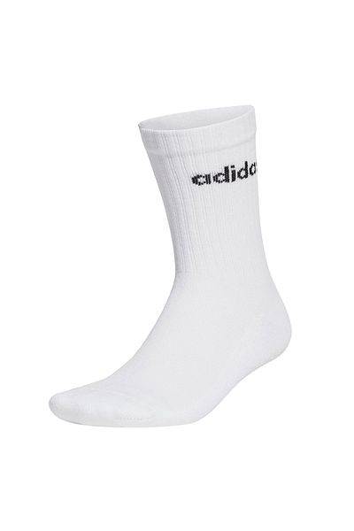 adidas Unisex Socken, 6er Pack - Linear Crew Cushioned, Logo, gepolstert, einfarbig